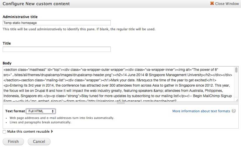 Collapsed whitespaces