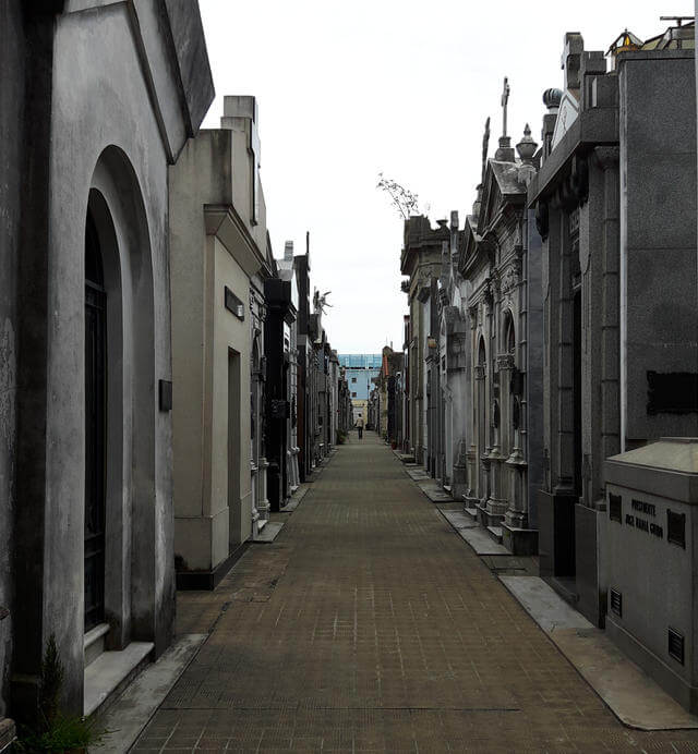 A walkway in Recoleta Cemetery