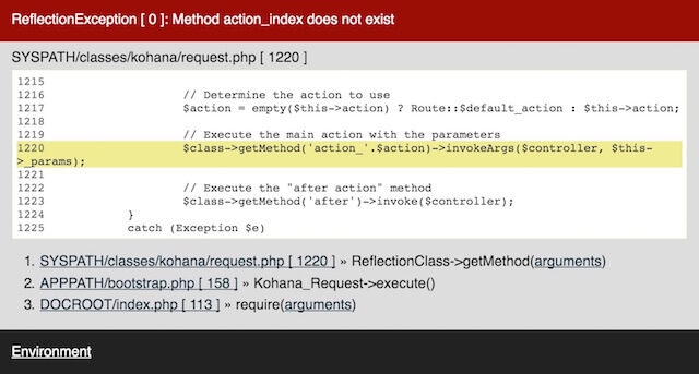 Controller not found error