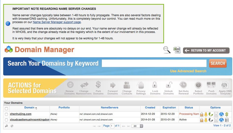 Domain manager