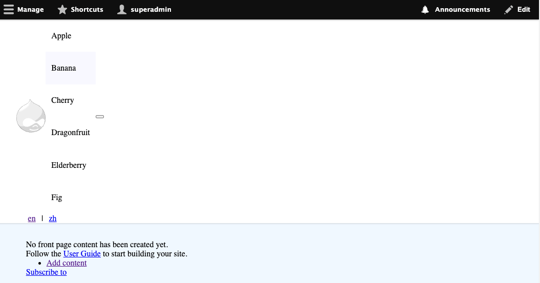 Styling in progress for the site header
