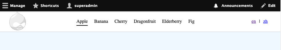 Wide viewport header
